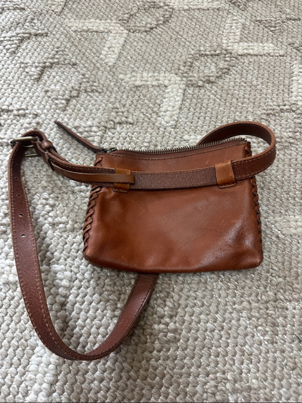 Like new Frye Brown Leather Crossbody Belt Bag